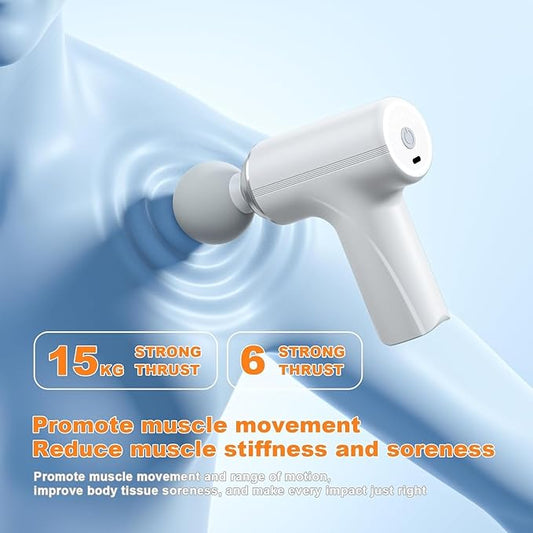 Massage Machine for Body Pain – Mini Massage Gun for Deep Tissue, Muscle & Body Pain Relief – Handheld, Battery Powered Massager for Neck, Shoulder, Back, Foot - (Massage Gun)