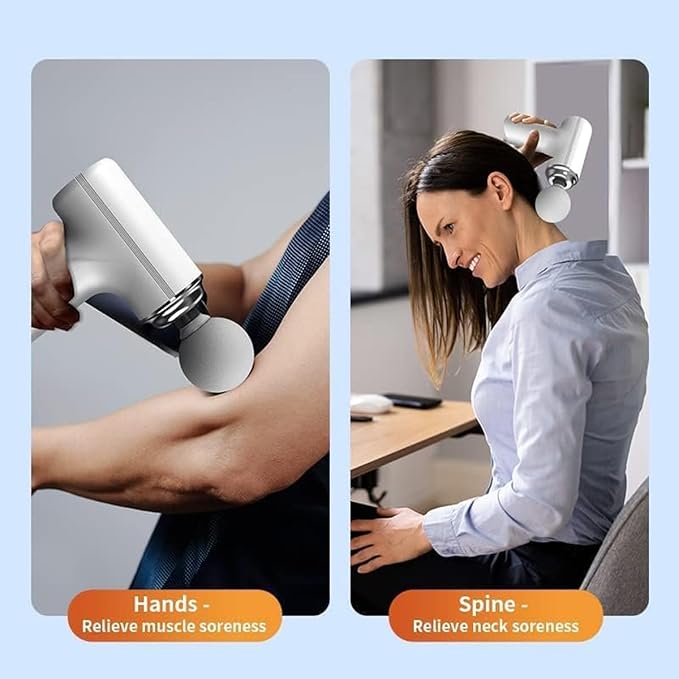Massage Machine for Body Pain – Mini Massage Gun for Deep Tissue, Muscle & Body Pain Relief – Handheld, Battery Powered Massager for Neck, Shoulder, Back, Foot - (Massage Gun)