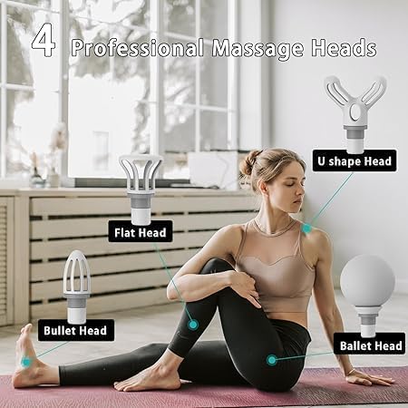 Massage Machine for Body Pain – Mini Massage Gun for Deep Tissue, Muscle & Body Pain Relief – Handheld, Battery Powered Massager for Neck, Shoulder, Back, Foot - (Massage Gun)