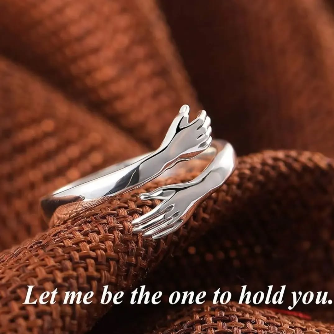 The Hug Ring | 925 Italian Silver Hug Ring |  Elegant Gift for Girlfriend, Wife, Sister | Authentic Silver Jewelry